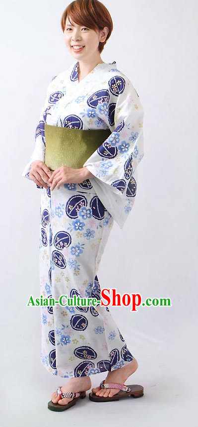 Top Authentic Traditional Japanese Kimonos Kimono Dress Yukata Clothing Garment Complete Set for Women Ladies Girls