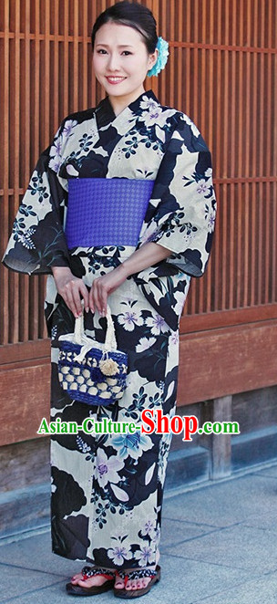 Top Authentic Traditional Japanese Kimonos Kimono Dress Yukata Clothing Garment Complete Set for Women Ladies Girls