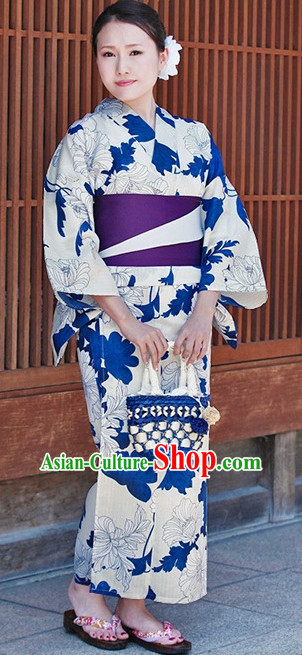 Top Authentic Traditional Japanese Kimonos Kimono Dress Yukata Clothing Garment Complete Set for Women Ladies Girls