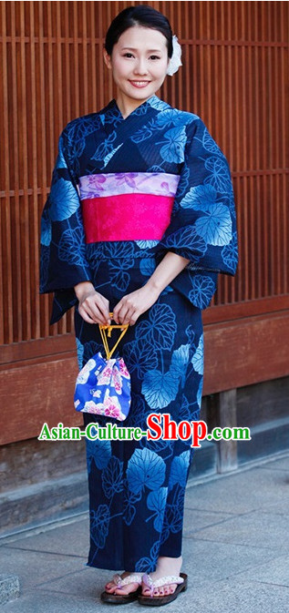 Top Authentic Traditional Japanese Kimonos Kimono Dress Yukata Clothing Garment Complete Set for Women Ladies Girls