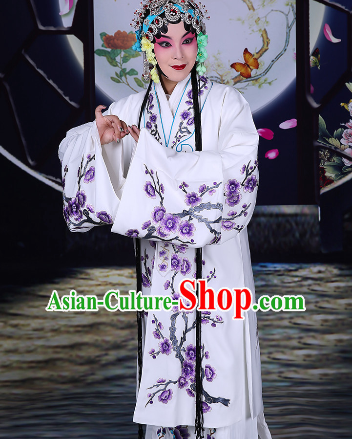 Blue Ancient Chinese Beijing Opera Costumes Peking Opera Young Women Costume for Adults Kids