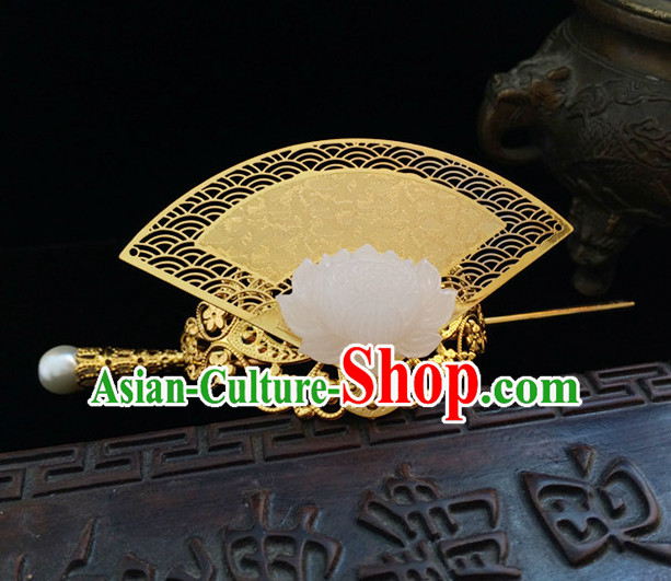 Ancient Chinese Prince Fan Shape Crown Headwear Hair Accessories