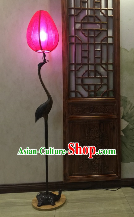 Chinese Classic Handmade Crane Floor Lantern