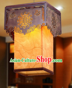 Chinese Ancient Handmade and Carved Natural Wood Hanging Palace Lantern