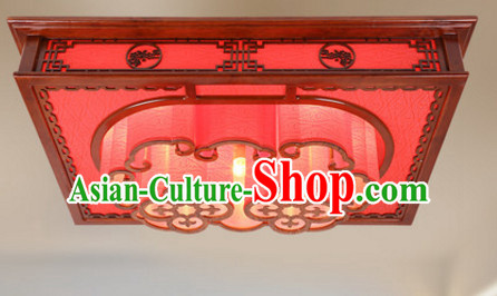 Chinese Ancient Handmade and Carved Natural Wood Ceiling Palace Lantern