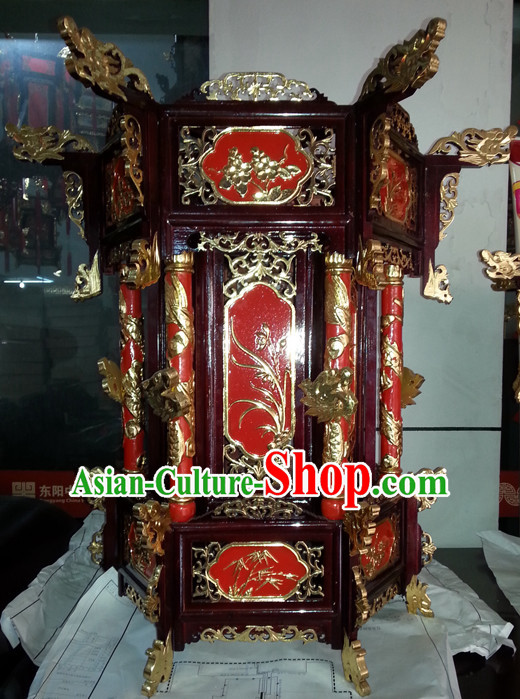 Golden Dragon Chinese Classical Handmade and Carved Hanging Palace Lantern