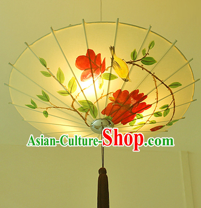 Chinese Classical Handmade Silk Hanging Umbrella Palace Lantern