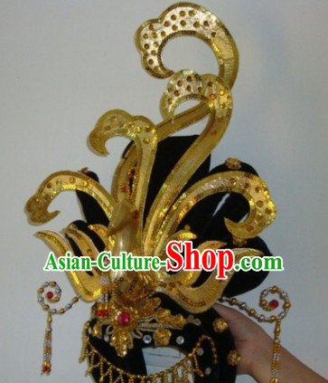 Chinese Stage Performance Classical Dancing Hair Accessories and Wig