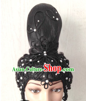 Chinese Ancient Fairy Female Hairstyle Long Black Wigs