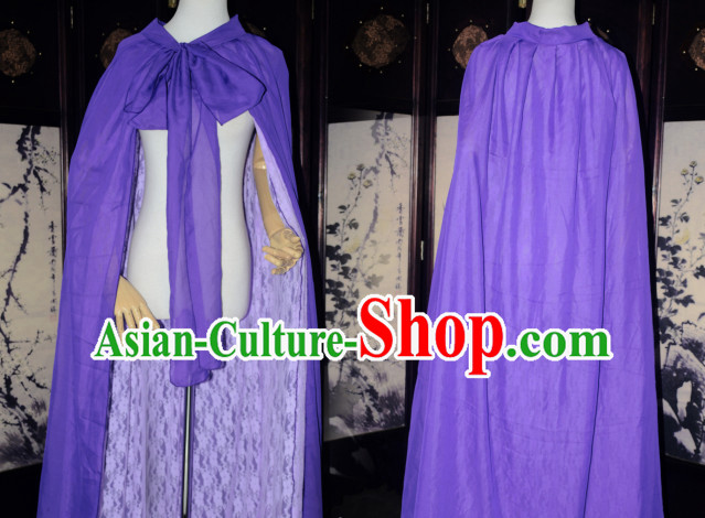 Deep Purple Traditional Chinese Classical Mantle Cape