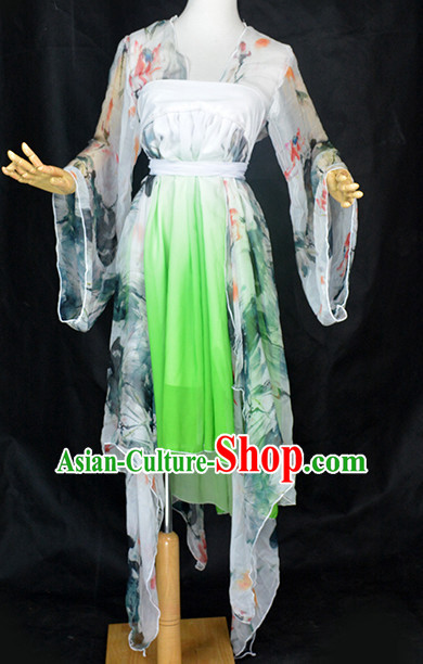 Ancient Chinese Classical Dance Costume Complete Set for Women or Girls