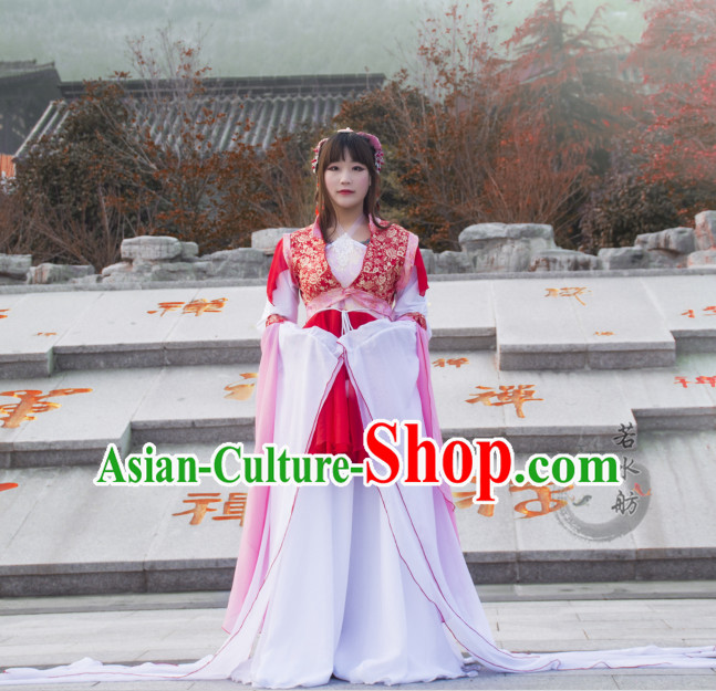 Ancient Chinese Classical Fairy Costume Complete Set for Women or Girls