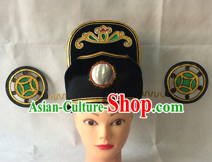 Traditional Chinese Black Official Hat for Men