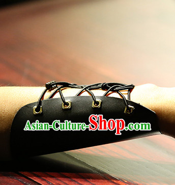 Chinese Ancient Handmade Leather Arms Wrappings
