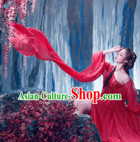 Red Chinese Classical Lady Costumes for Women or Girls