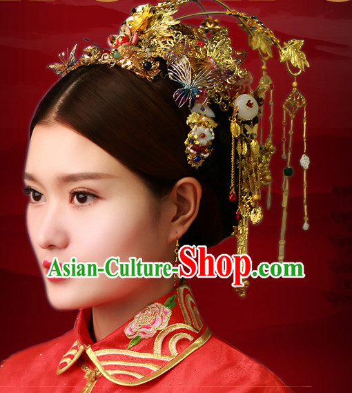 Traditional Chinese Brides Wedding Hair Jewelry Headpieces