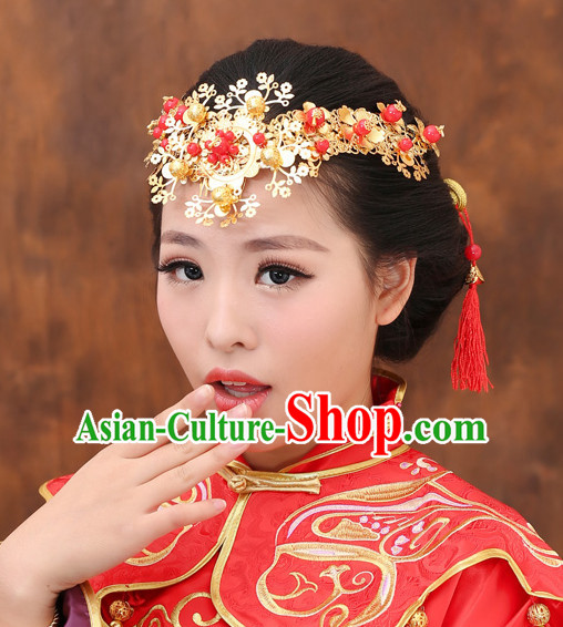 Traditional Chinese Princess Brides Wedding Headwear Phoenix Crown Coronet