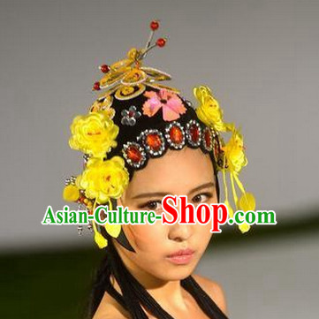 Chinese Opera Hair Accessories Headwear Headdress Hair Accessory Wig Set