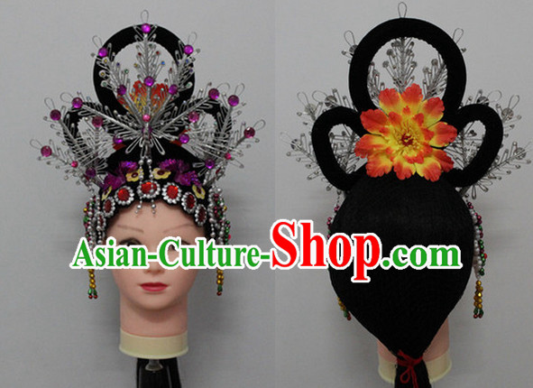 Chinese Opera Hair Accessories Headwear Headdress Hair Accessory Wig Set for Women or Girls