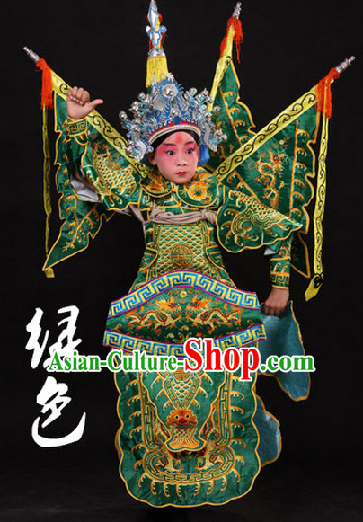 Chinese Classic Peking Opera Costume Beijing Opera Costumes Wusheng Armor Complete Set for Adults Kids Men Boys