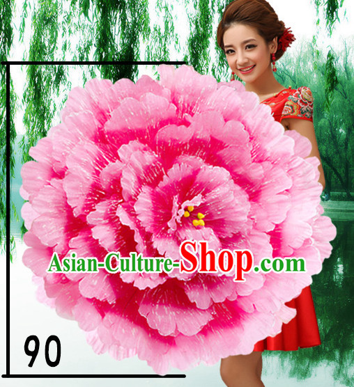 35 Inches Professional Stage Performance Large Peony Flower Umbrella