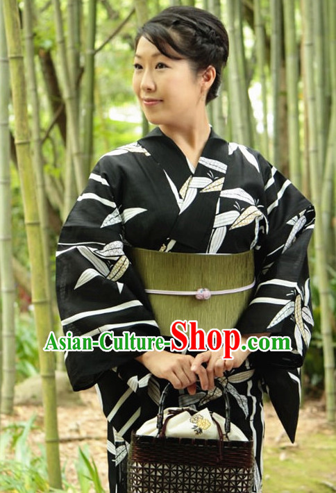 Top Authentic Traditional Japanese Kimonos Kimono Dress Yukata Clothing Robe online Complete Set for Women