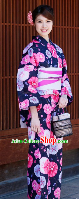 Top Authentic Traditional Japanese Kimonos Kimono Dress Yukata Clothing Robe Garment Complete Set for Women Ladies Girls