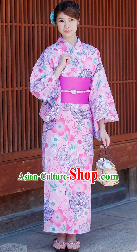 Top Authentic Traditional Japanese Kimonos Kimono Dress Yukata Clothing Robe Garment Complete Set for Women Ladies Girls