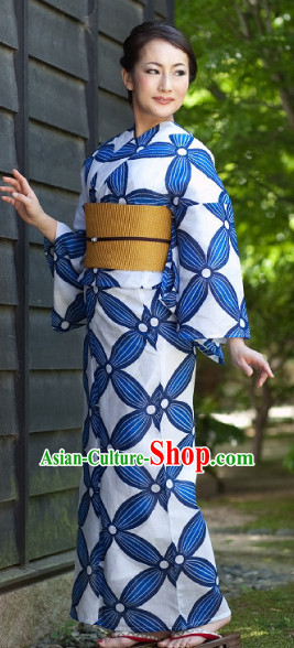 Top Authentic Traditional Japanese Kimonos Kimono Dress Yukata Clothing Robe Garment Complete Set for Women Ladies Girls