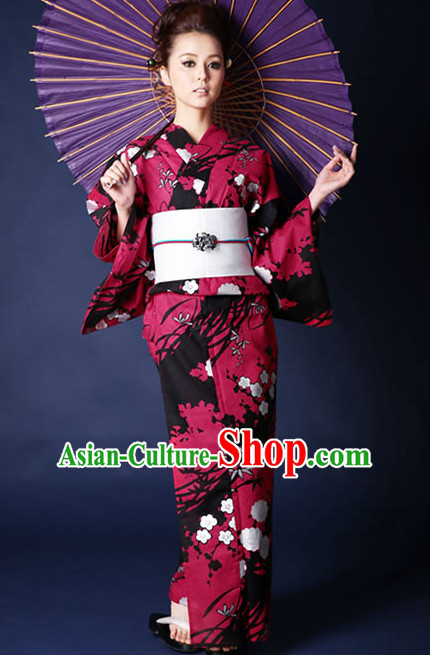 Top Authentic Traditional Japanese Kimonos Kimono Dress Yukata Clothing Robe Garment Complete Set for Women Ladies Girls