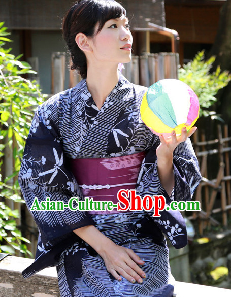 Top Authentic Traditional Japanese Kimonos Kimono Dress Yukata Clothing Robe Garment Complete Set for Women Ladies Girls