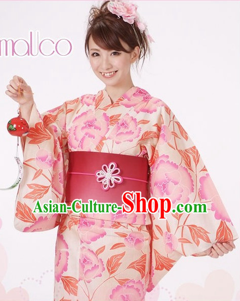 Top Authentic Traditional Japanese Kimonos Kimono Dress Yukata Clothing Robe Garment Complete Set for Women Ladies Girls