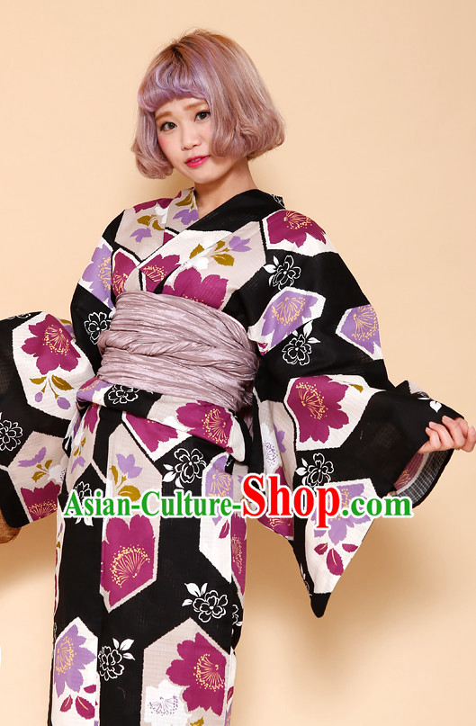 Top Authentic Traditional Japanese Kimonos Kimono Dress Yukata Clothing Robe Garment Complete Set for Women Ladies Girls