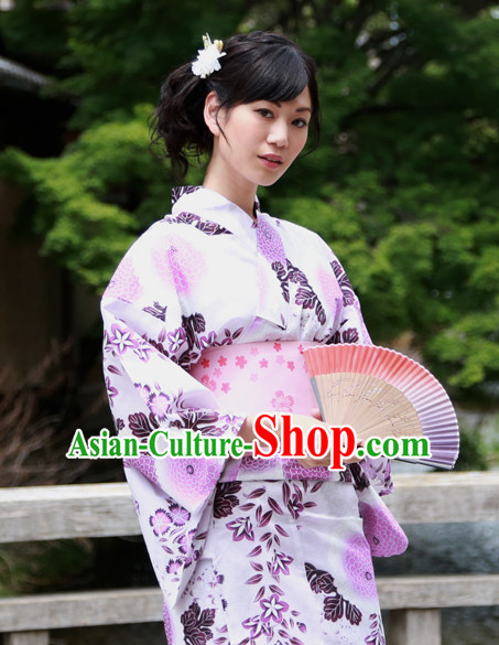 Top Authentic Traditional Japanese Kimonos Kimono Dress Yukata Clothing Robe Garment Complete Set for Women Ladies Girls