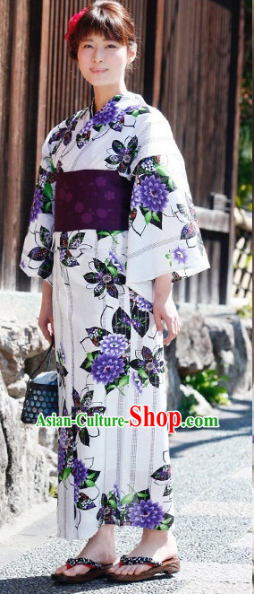 Traditional Japanese Kimono Fashion Furisode Yukata Clothing Stain Robe Dress online Complete Set for Women