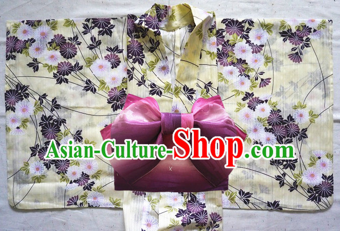 Traditional Authentic Japanese Kimono Kimonos Dress Fashion Furisode Yukata Clothing Robe online Complete Set for Women