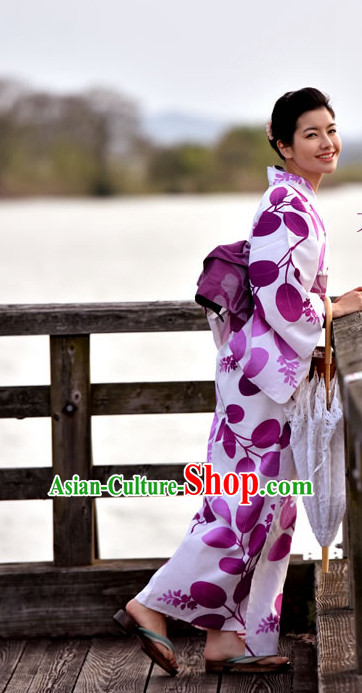 Traditional Authentic Japanese Kimono Kimonos Dress Fashion Furisode Yukata Clothing Robe online Complete Set for Women