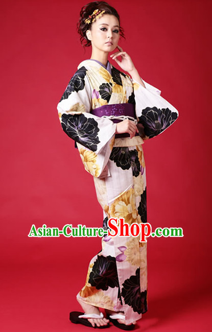 Top Authentic Traditional Japanese Kimonos Kimono Dress Yukata Clothing Robe online Complete Set for Women