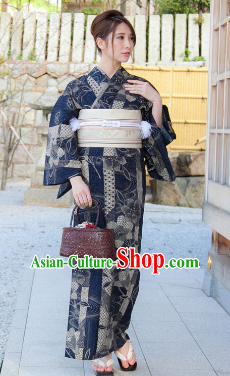 Top Authentic Traditional Japanese Kimonos Kimono Dress Yukata Clothing Robe online Complete Set for Women