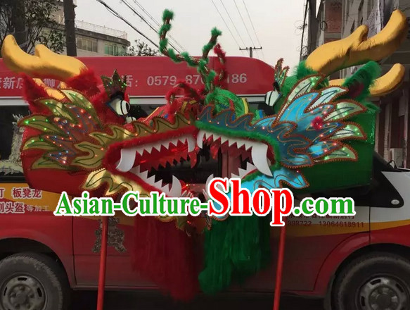 LED Lights Chinese Spring Festival Big Display or Play Handmade Dragon Head