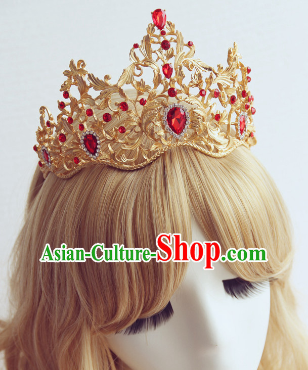 Romantic Bridal Princess Royal Crown Hair Accessories Hair Jewelry