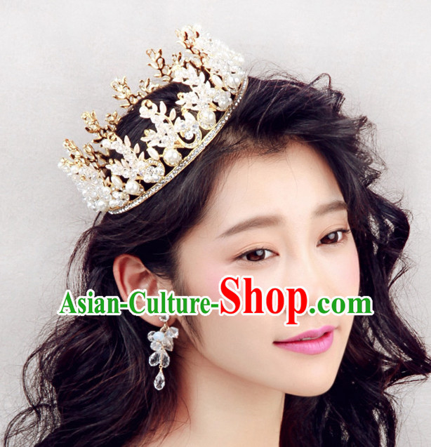 Romantic Bridal Princess Royal Crown Hair Accessories Hair Jewelry