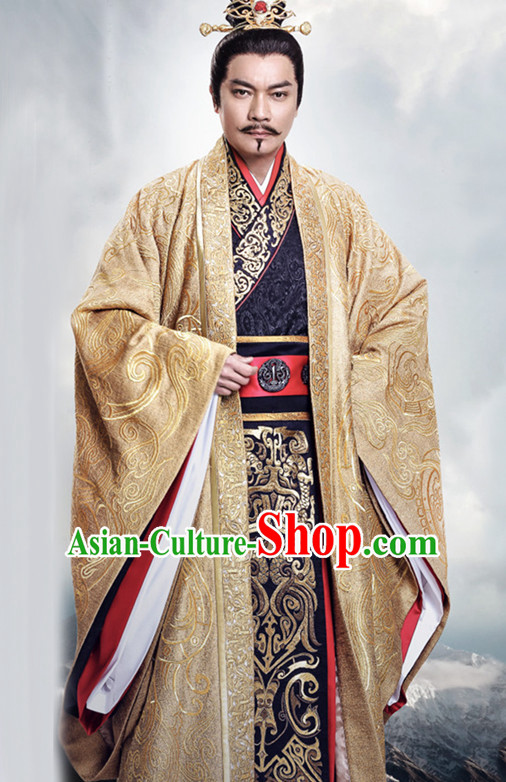 Ancient Chinese Emperor Royal Dresses Imperial Robe Clothes Complete Set