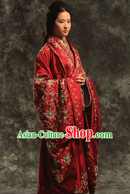 Empress Embroidered Wedding Suits Dresses Imperial Robe Clothes Set