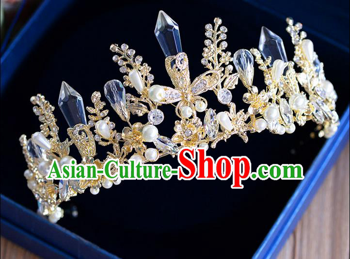 Traditional Jewelry Accessories, Princess Bride Royal Crown, Wedding Hair Accessories, Baroco Style Crystal Headwear for Women