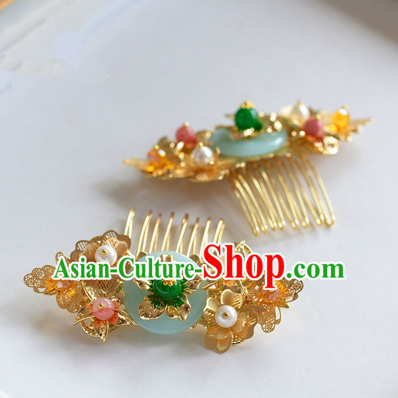 Chinese Ancient Style Hair Jewelry Accessories, Hairpins, Hanfu Xiuhe Suit Wedding Bride Hair Accessories for Women