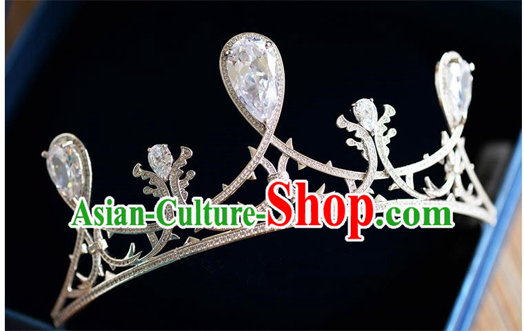 Traditional Jewelry Accessories, Princess Bride Royal Crown, Wedding Hair Accessories, Baroco Style Crystal Headwear for Women