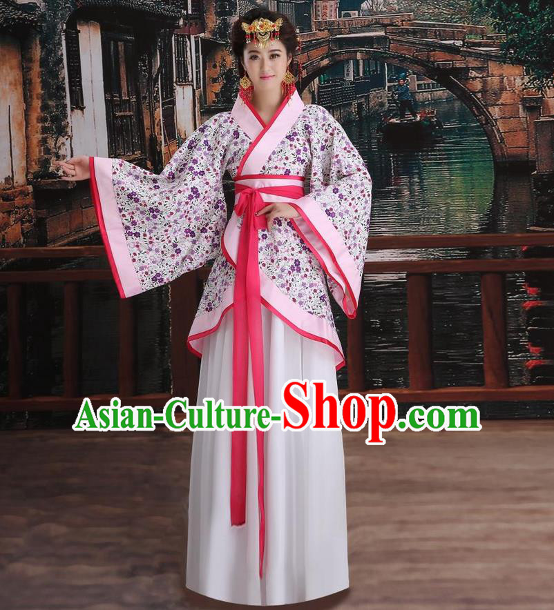 Ancient Chinese Palace Empress Costumes Complete Set, Han Dynasty Ancient Palace Wedding Princess Hanfu Dress Suits For Women