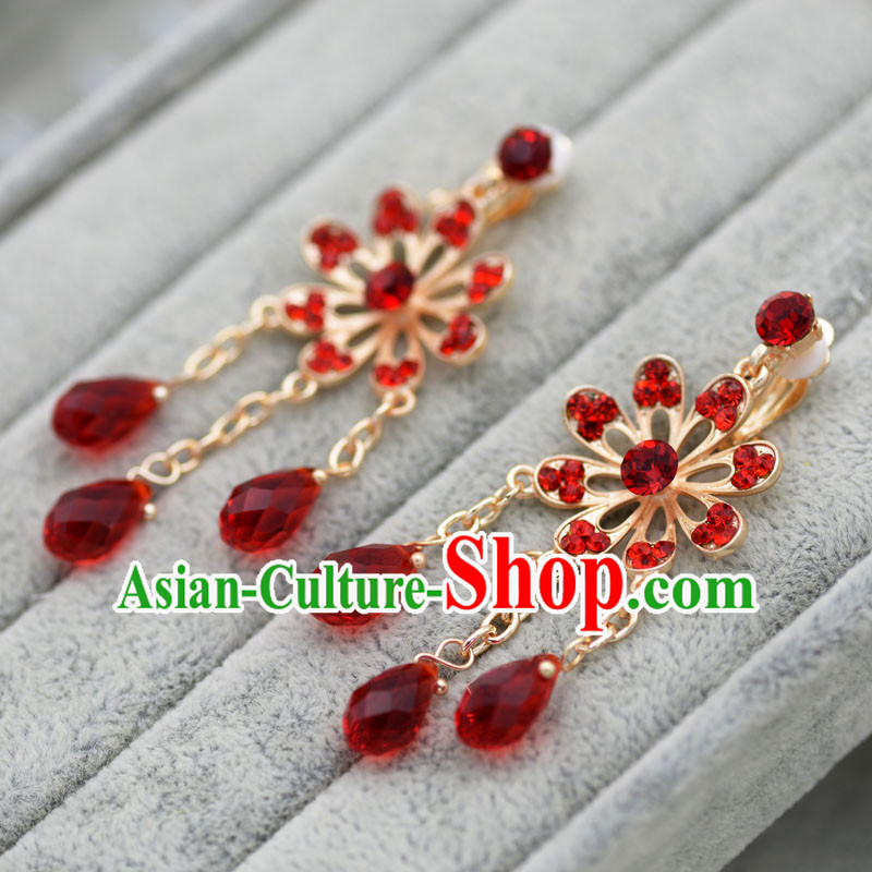 Chinese Ancient Style Hair Jewelry Accessories, Princess, Hanfu, Xiuhe Suit, Wedding Bride Earring for Women
