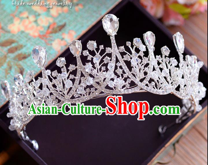 Traditional Jewelry Accessories, Princess Bride Royal Crown, Wedding Hair Accessories, Baroco Style Crystal Headwear for Women